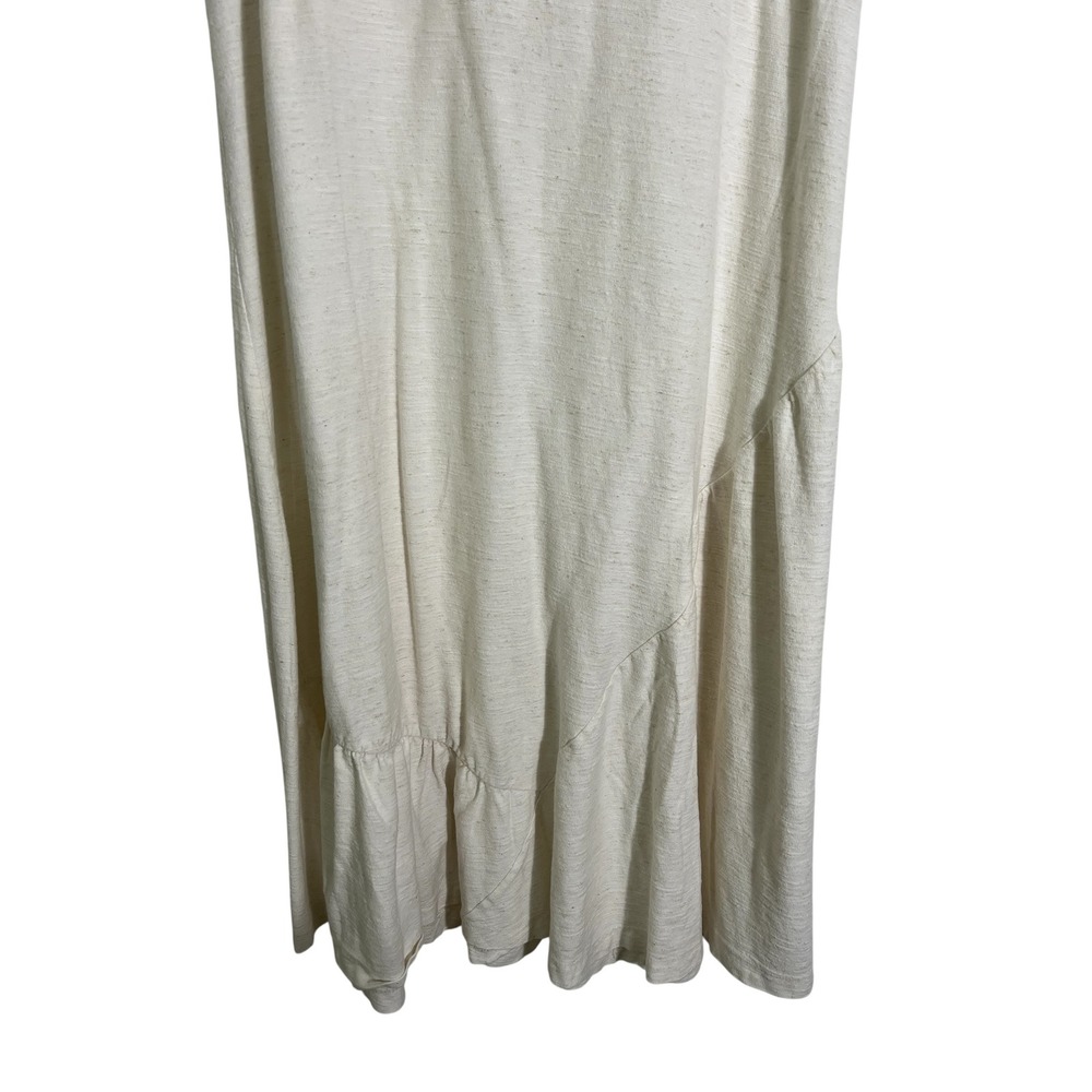 FP BEACH x FREE PEOPLE Lena Ruffle Midi Dress in Oatmeal - Picture 5 of 9